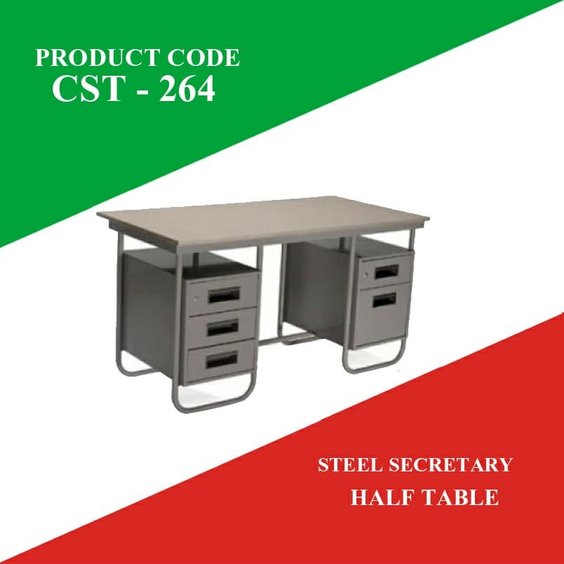 Steel secretary table - CST264 Secretary Full Table of Steel