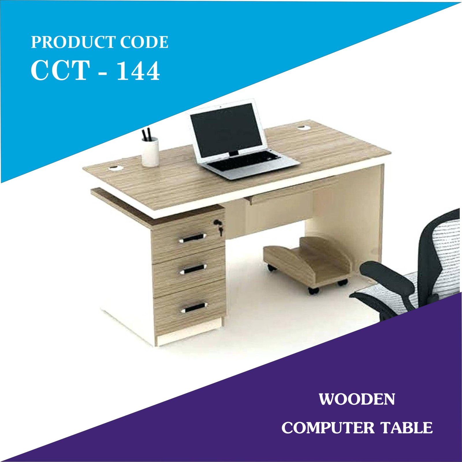 Wooden computer table - CCT144 Waterproof Laminate computer table
